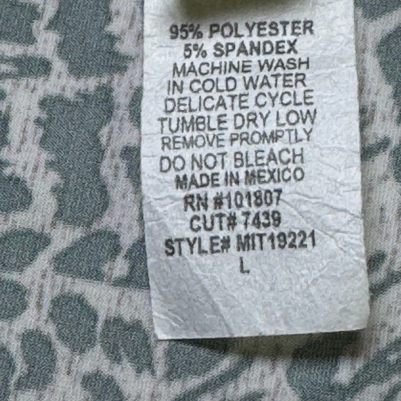 Emi & Joe Blouse Size Large Sleeveless Top Green and gold thin lines - Picture 4 of 4